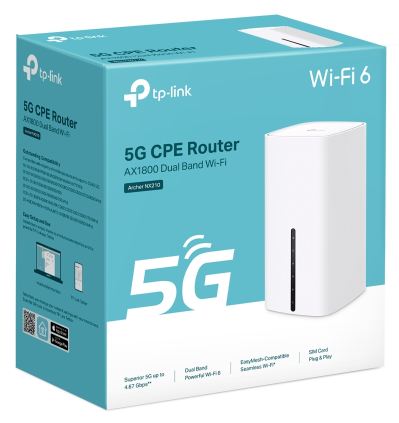 Router Wifi TP-Link 5G con Slot SIM pronto all'uso e autoconfigurante