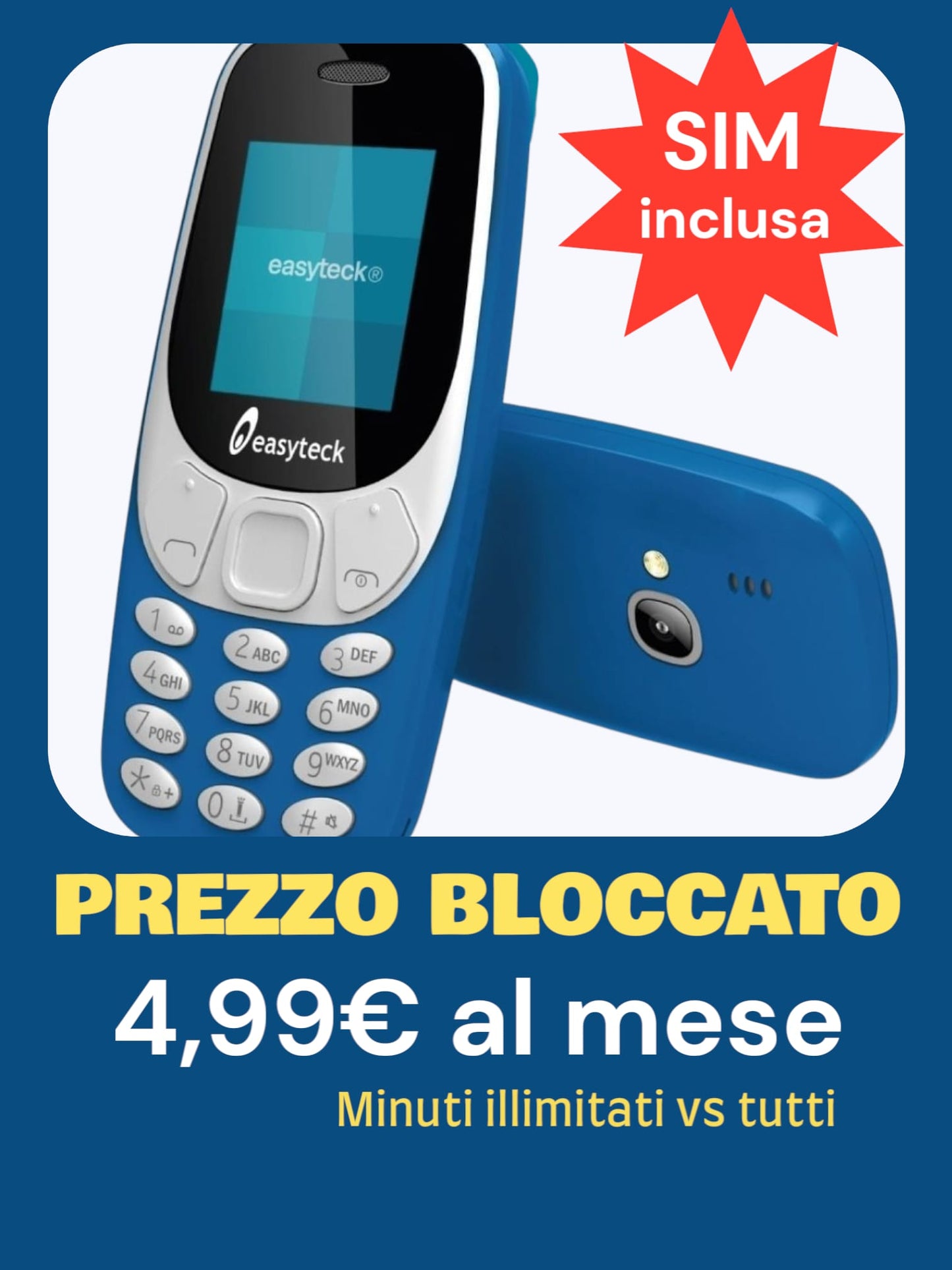 Telefono a Tasti B310 + Sim inclusa a 4,99€ al mese x Sempre