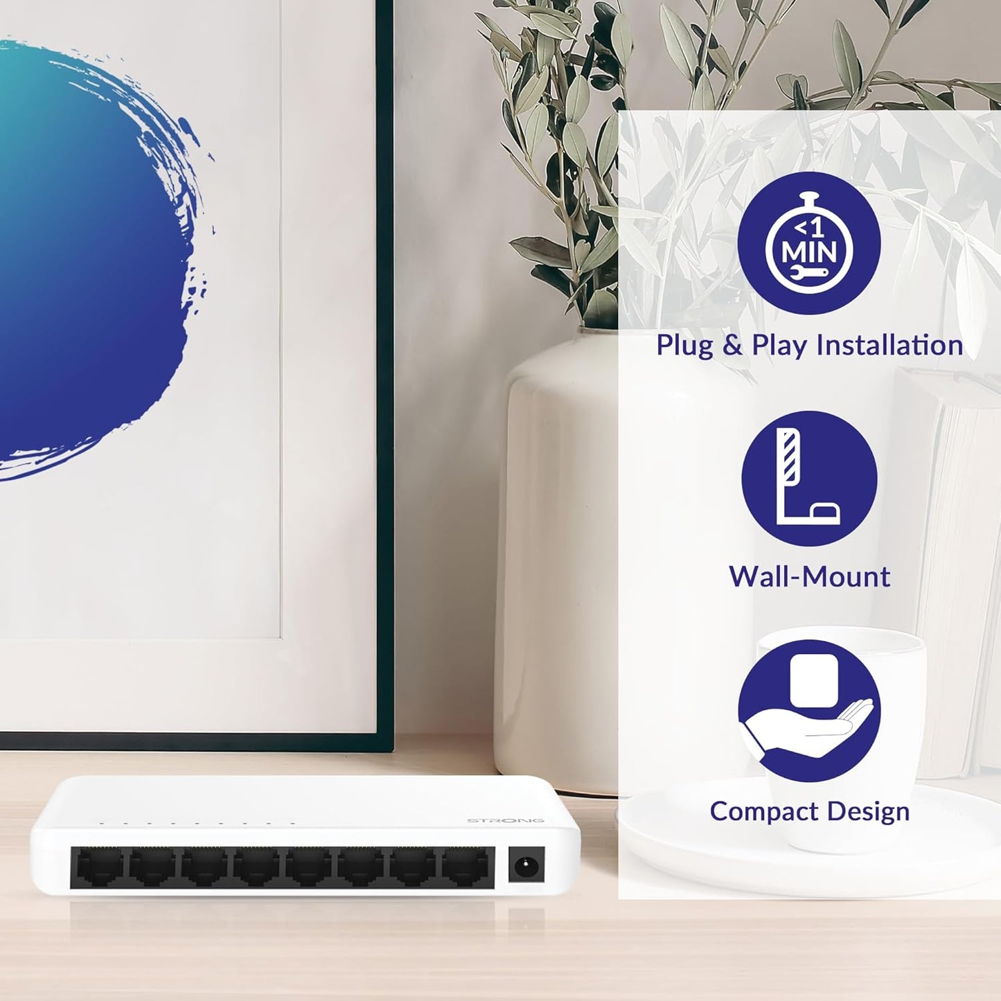 STRONG Switch Ethernet 8 porte LAN fino a 1000mBit/s