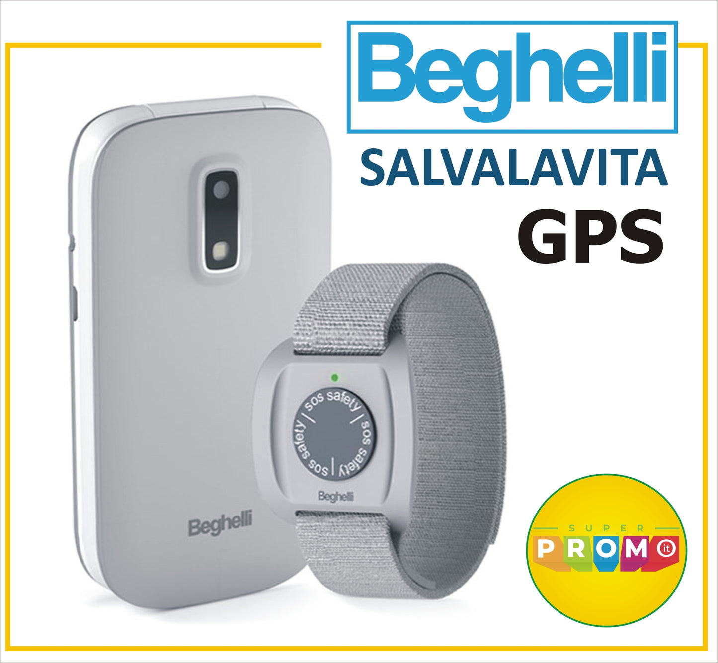 Beghelli Telefono + Braccialetto Salvalavita