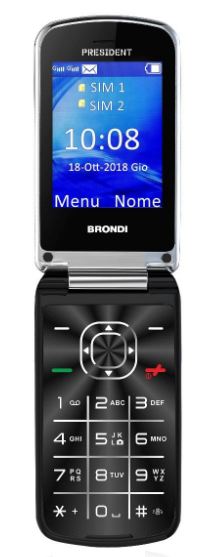 Cellulare BRONDI PRESIDENT - Ultra Sottile con Led