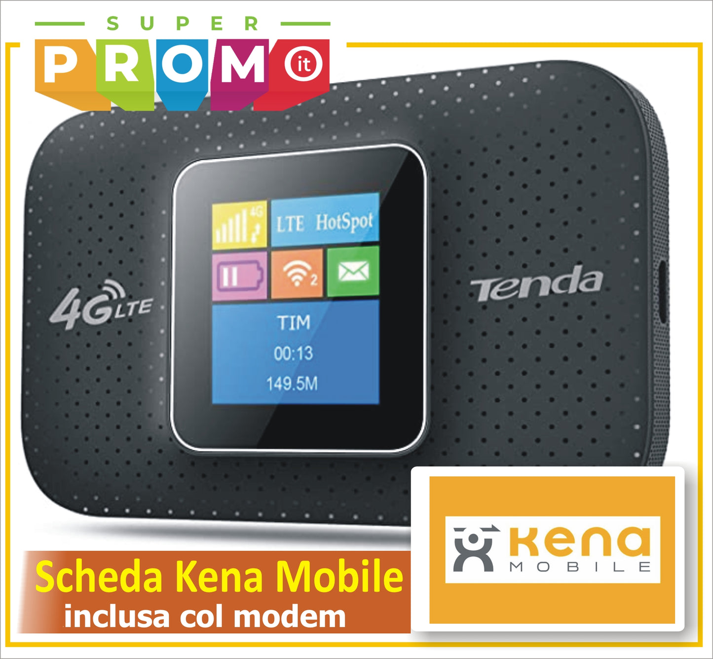 Subito Wifi - Modem Tenda 4G185 + Scheda Sim in dotazione