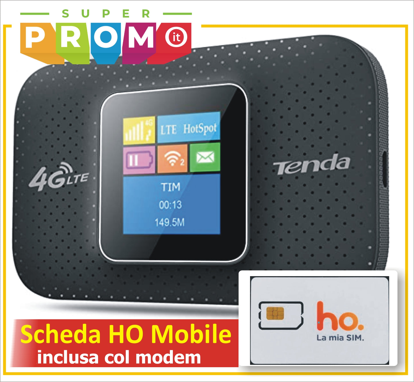 Subito Wifi - Modem Tenda 4G185 + Scheda Sim in dotazione