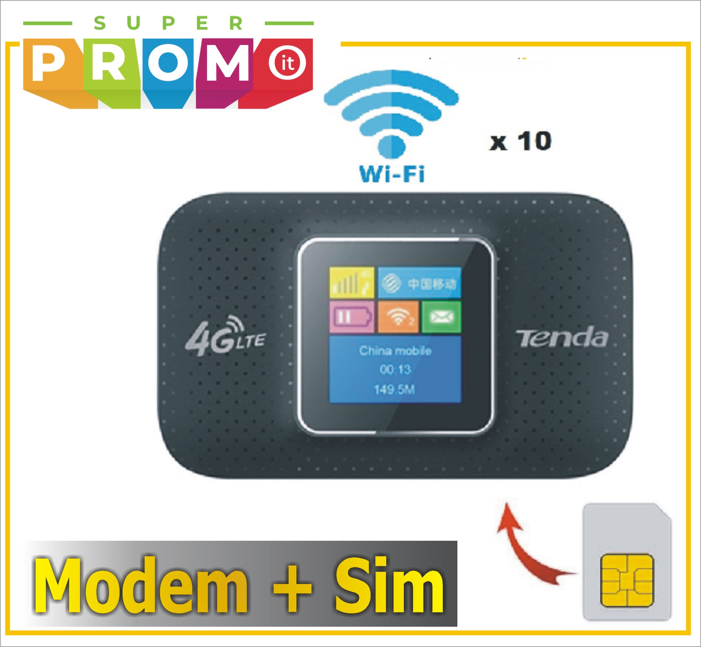 Subito Wifi - Modem Tenda 4G185 + Scheda Sim in dotazione