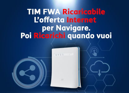 Modem TIM con Giga illimitati, Ricaricabile e Senza Vincoli e 3 Mesi inclusi