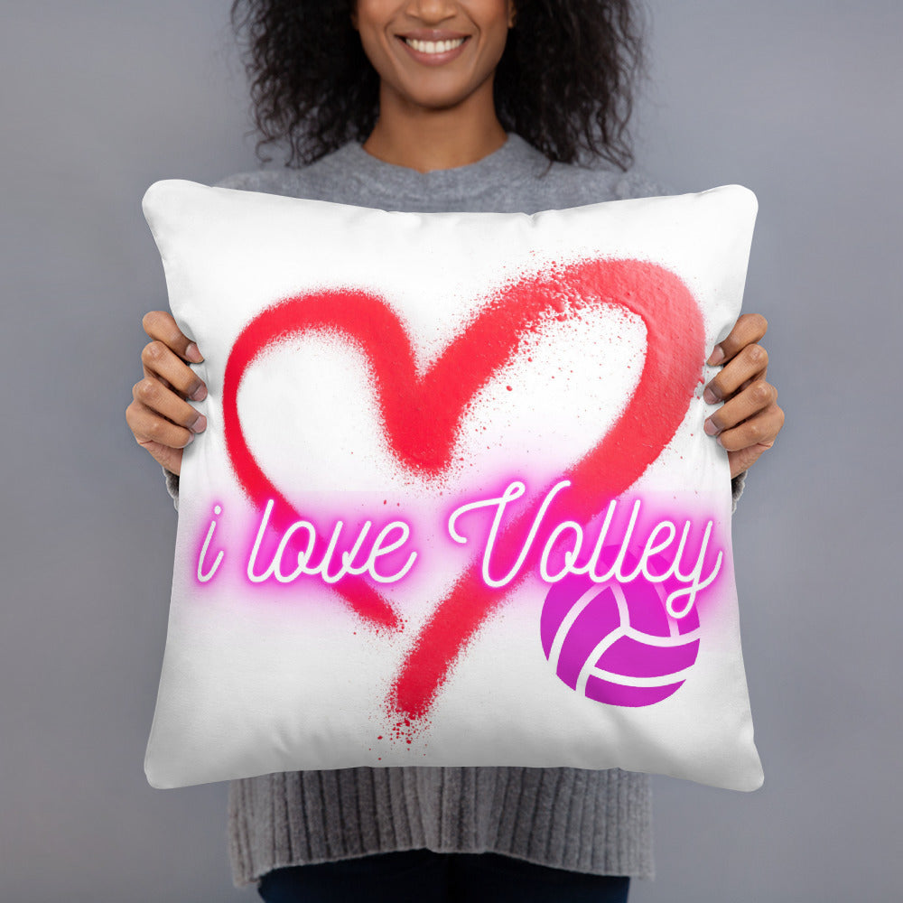 Cuscino "i love Volley" bianco