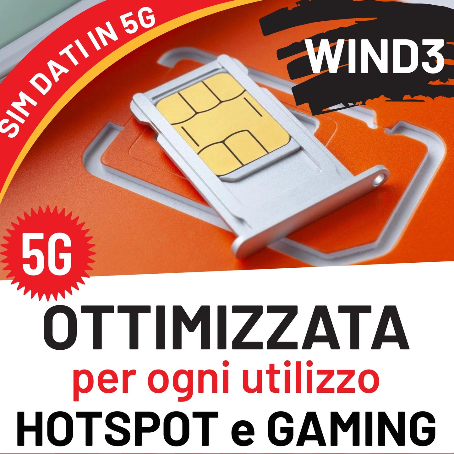 SIM DATI IN 5G SENZA RESTRIZIONI PER HOTSPOT e GAMING - GIGA ILLIMITATI IN 5G