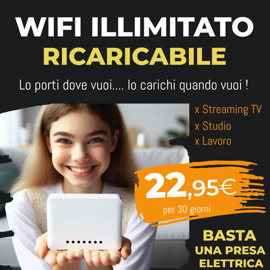 MODEM RICARICABILE, Router Wifi che carichi quando vuoi e porti dove vuoi