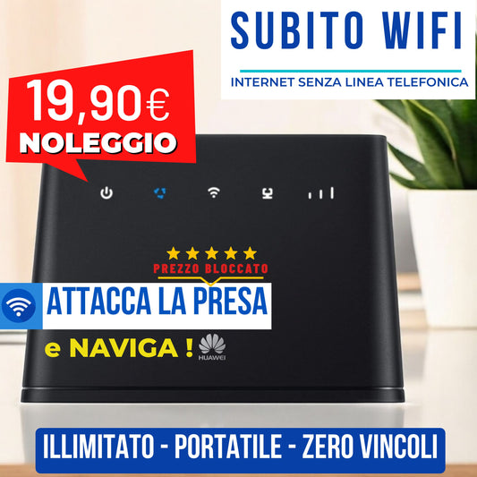 MODEM a NOLEGGIO con Internet Illimitato senza costi e senza vincoli