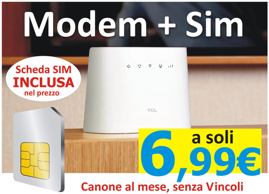 ROUTER WIFI + Sim a 6,99€ al mese per Ufficio e Negozio. Portatile !