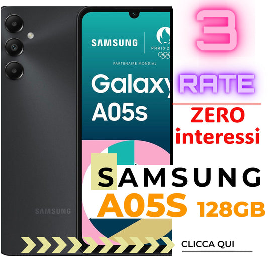 SAMSUNG A05S da 128GB in 3 Rate da 47,00€ Senza Interessi