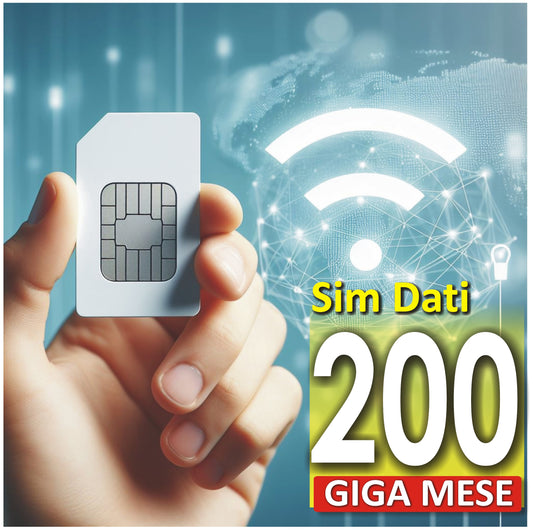 SIM DATI con 200GB a 6,99€ al mese senza vincolo di rinnovo