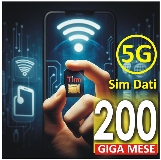 TIM SIM DATI con 200GB in 5G a 9,99€ al mese senza vincoli