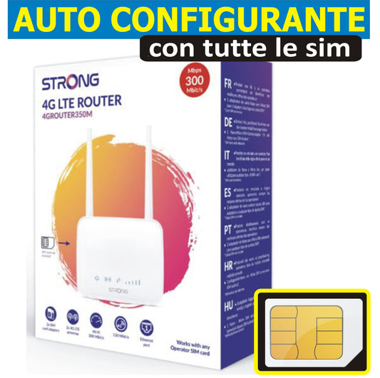 Modem STRONG 350M con Slot SIM 4G pronto all'uso
