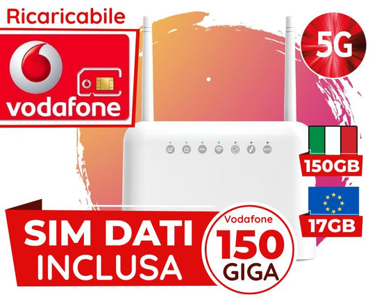 Modem Router Wifi + SIM con 150 GIGA veloci e già configurati