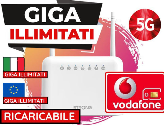 Modem Router Wifi + SIM GIGA ILLIMITATI in Italia e in Europa
