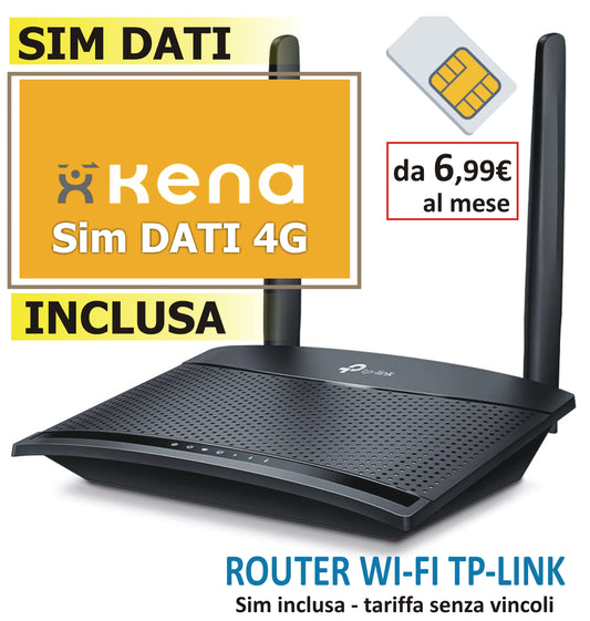 TP-LINK - MODEM ROUTER WIFI 4G + Sim Dati KENA da 6,99€ al mese