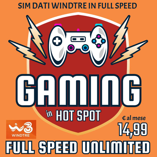 WINDTRE SIM DATI in 5G FULL SPEED UNLIMITED per Gaming e Streaming