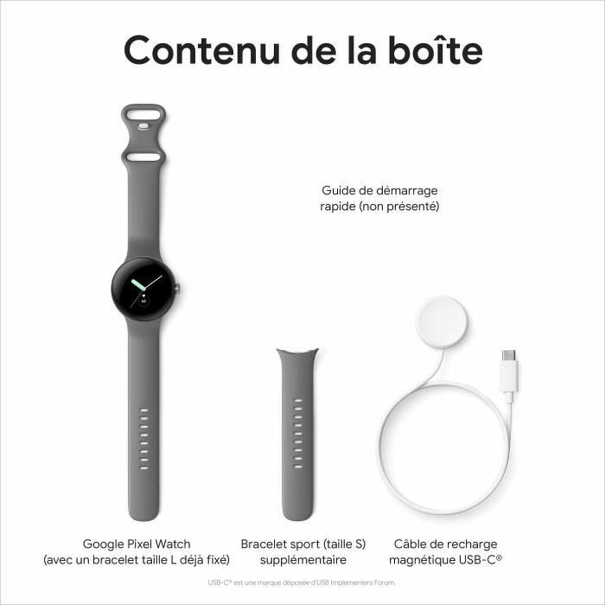 Smartwatch Google Pixel Watch Argentato 1,6"