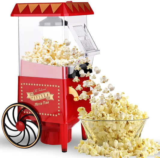 Popcorn Machine Maker Popcorn Machine with Wheels, 1400 Watts, 120 V, Hot Air POP 820