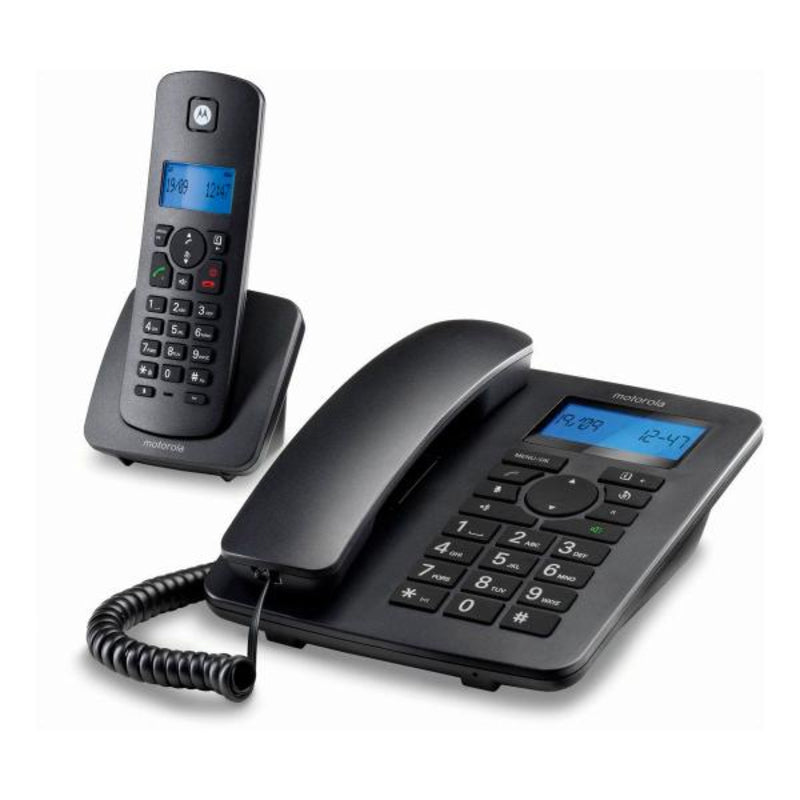 Telefono Fisso Motorola C4201 Combo DECT (2 pcs) Nero