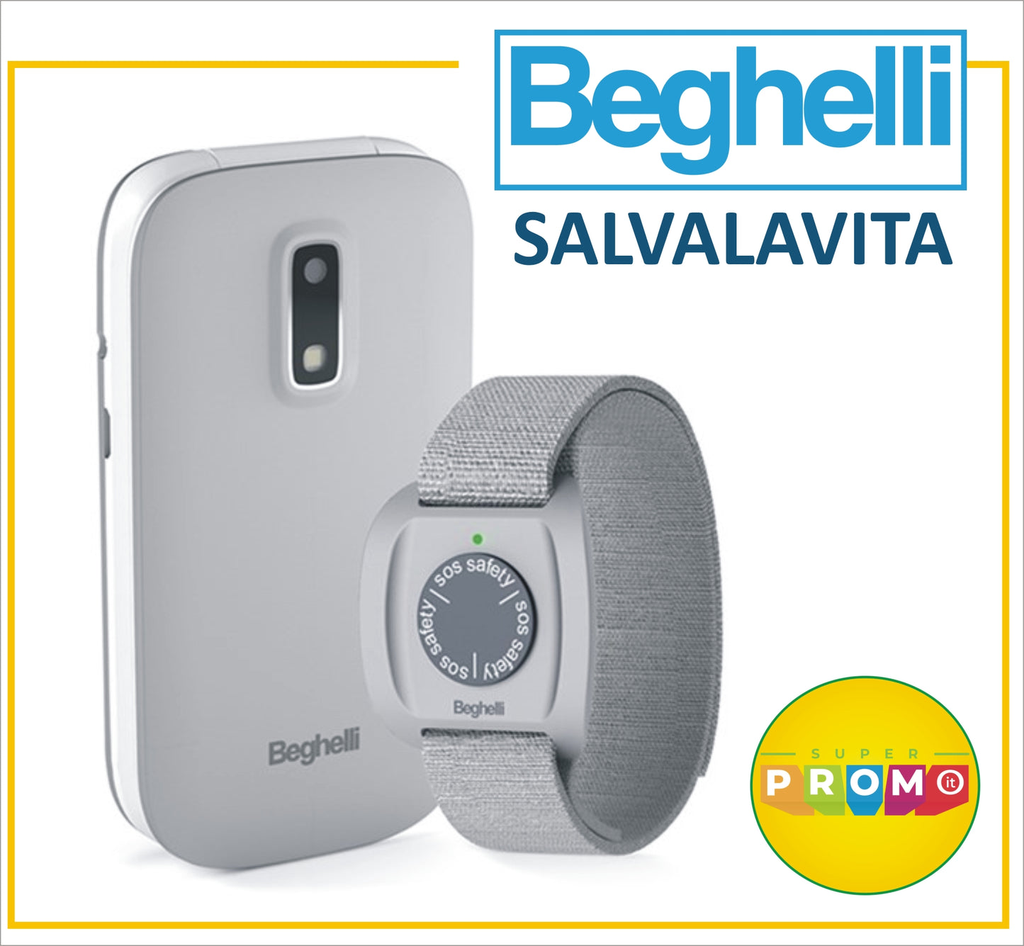 Beghelli Telefono + Braccialetto Salvalavita