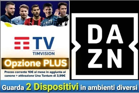 Opzione PLUS di DAZN per Clienti TimVision
