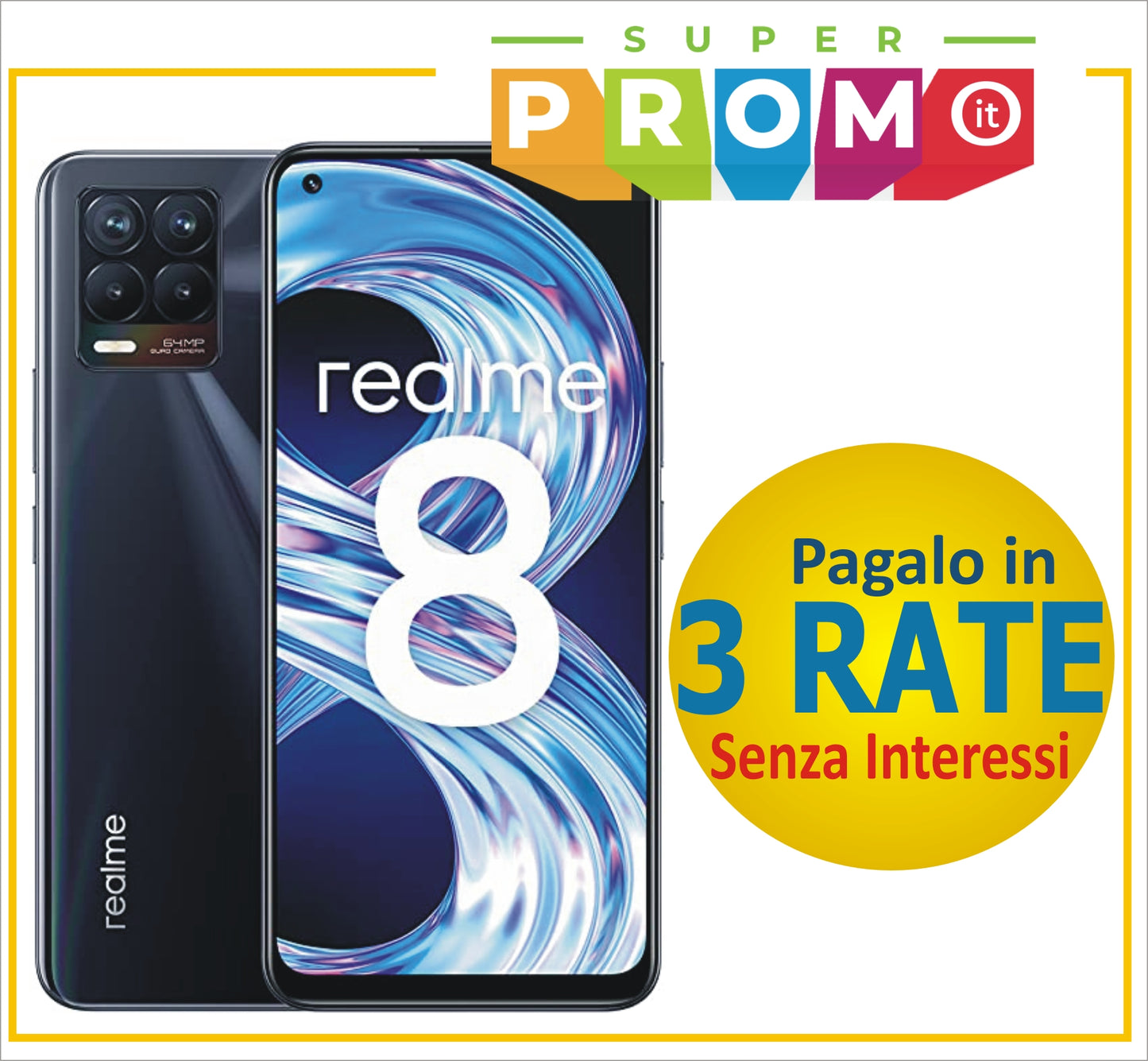 Realme 8 Android Italia - 6GB Ram e Memoria 128GB