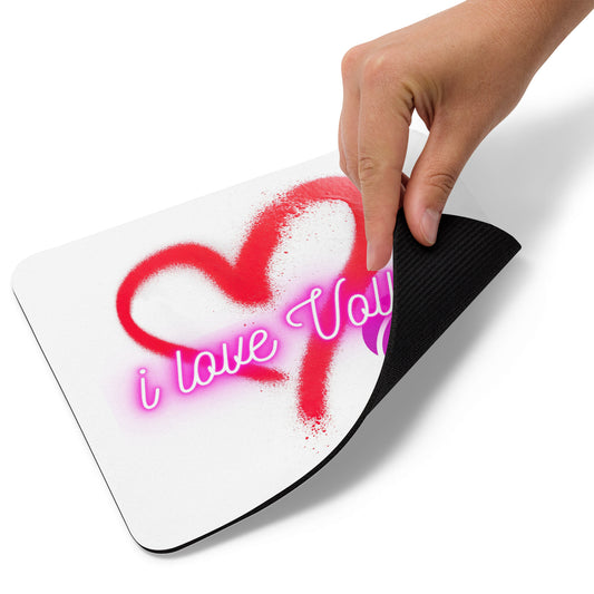 Tappetino mouse con marchio "i love Volley"